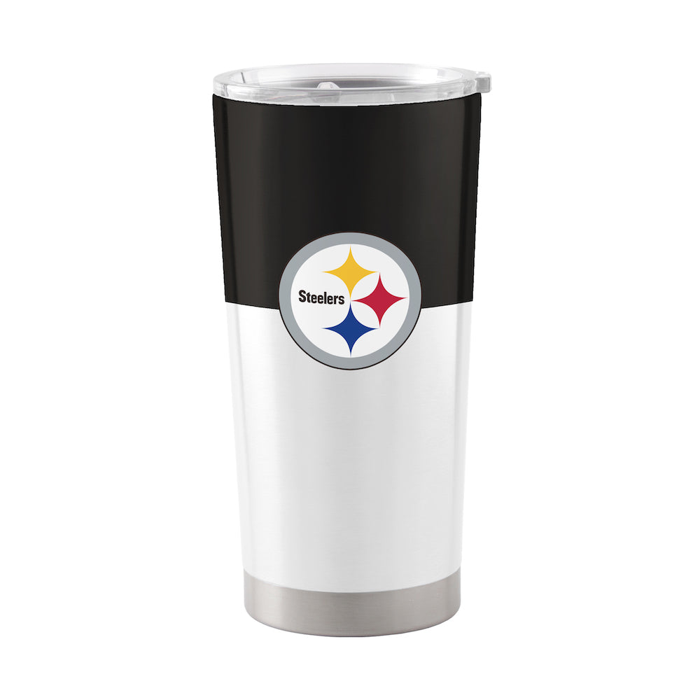 Pittsburgh Steelers 20 oz color block travel tumbler