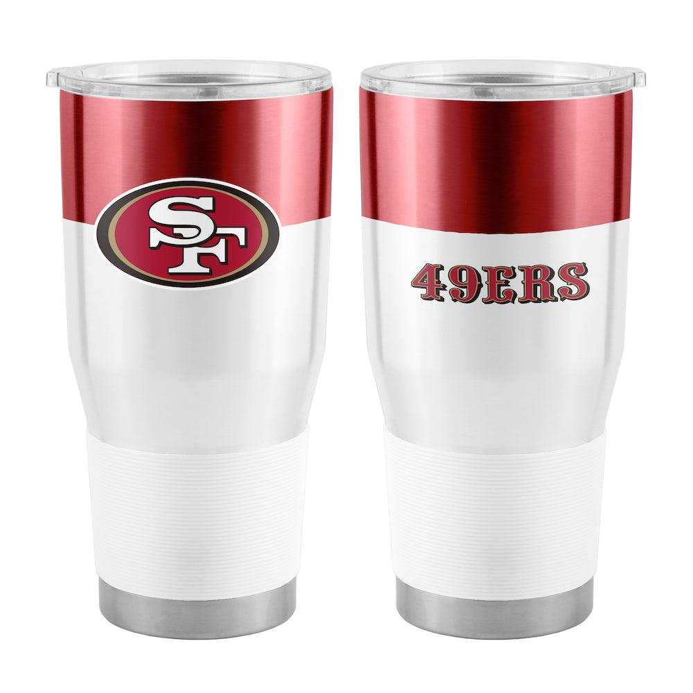 San Francisco 49ers 30 oz color block travel tumbler