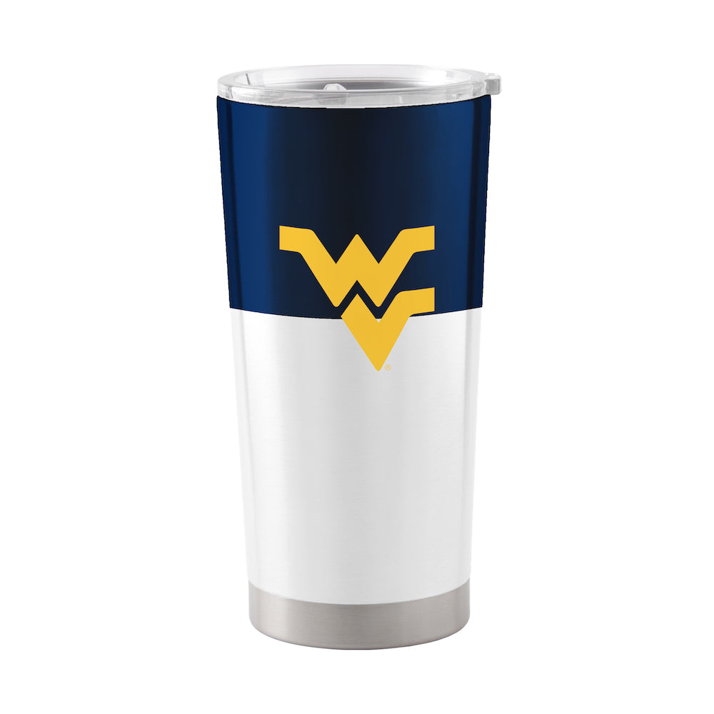 West Virginia Mountaineers 20 oz color block travel tumbler