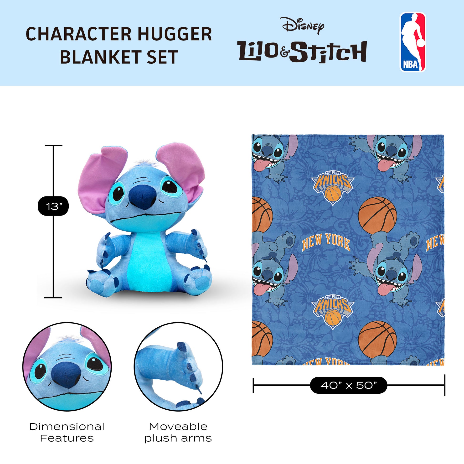 New York Knicks Lilo and Stitch Hugger Dimensions
