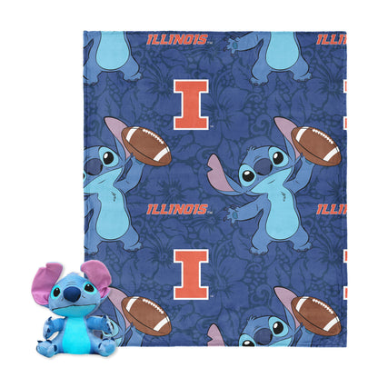 Illinois Fighting Illini Lilo and Stitch Hugger Toy