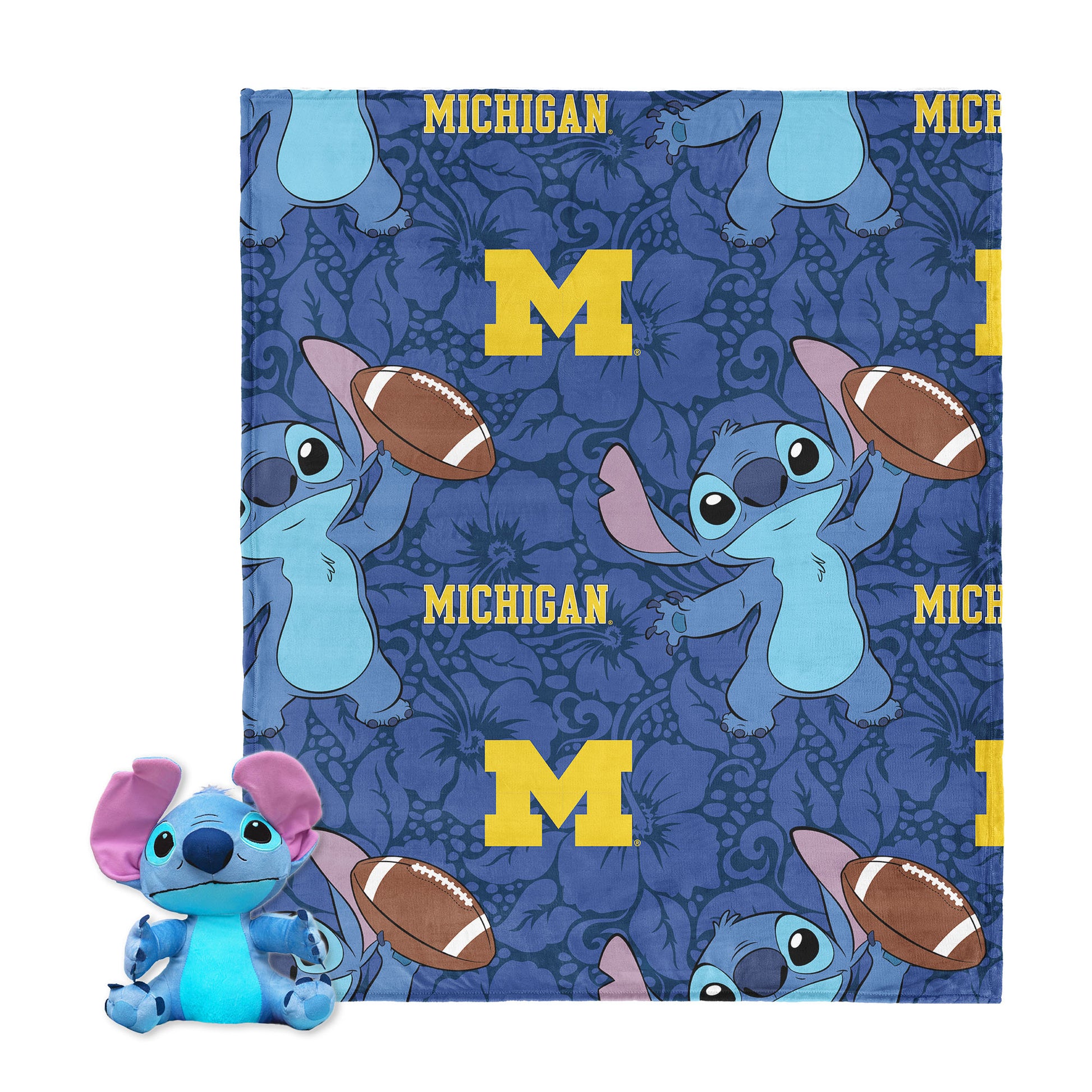 Michigan Wolverines Lilo and Stitch Hugger Toy