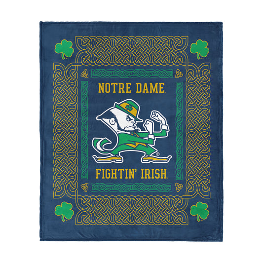 Notre Dame Fighting Irish heritage silk touch throw blanket