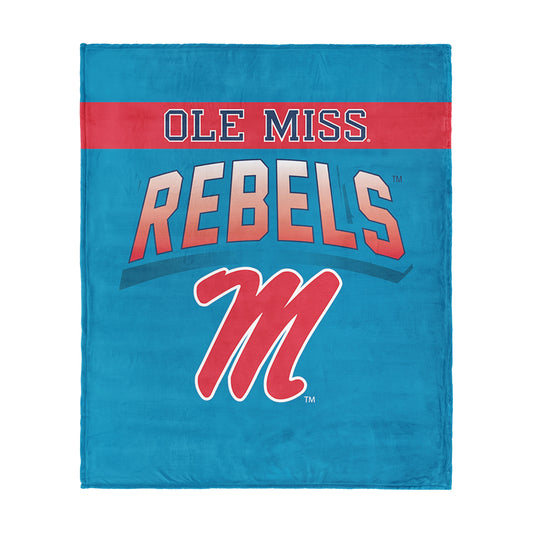 Mississippi Rebels bevel silk touch throw blanket