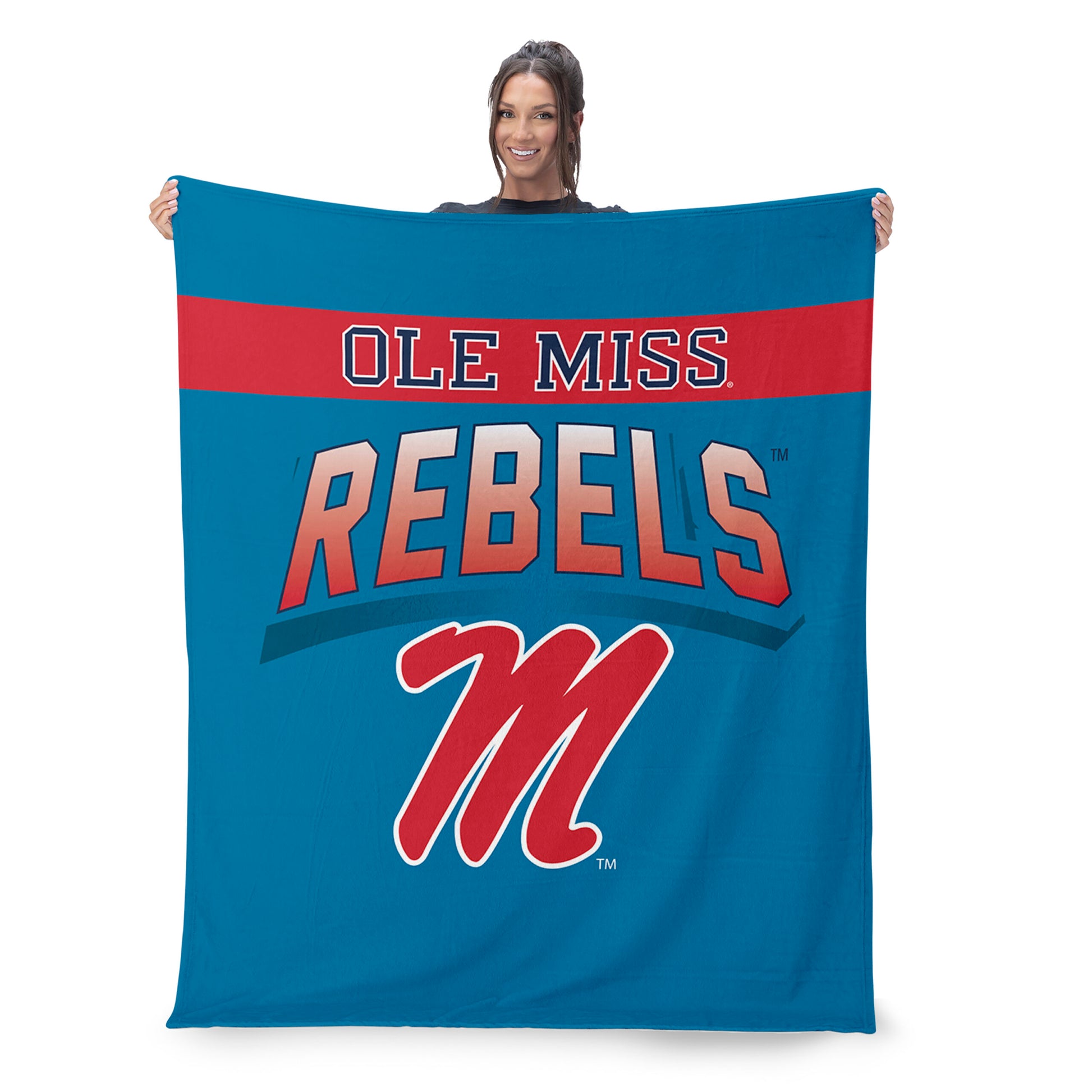 Mississippi Rebels large throw blanket