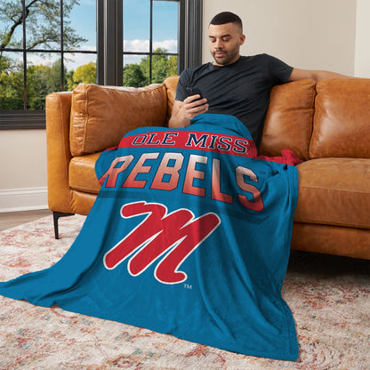 Mississippi Rebels bevel lounging throw blanket