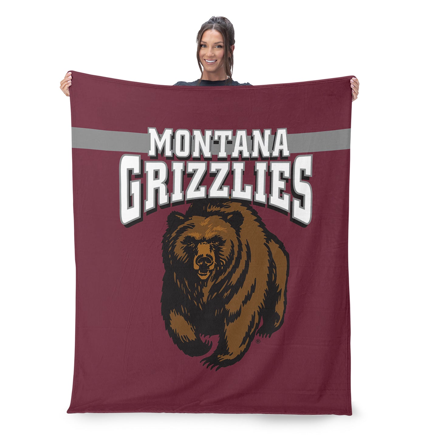 Montana Grizzlies large throw blanket