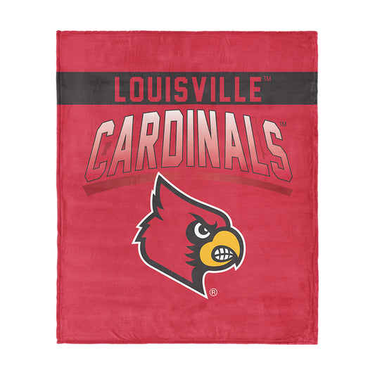 Louisville Cardinals bevel silk touch throw blanket