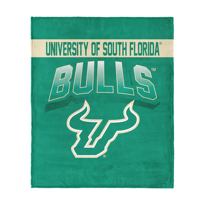South Florida Bulls bevel silk touch throw blanket