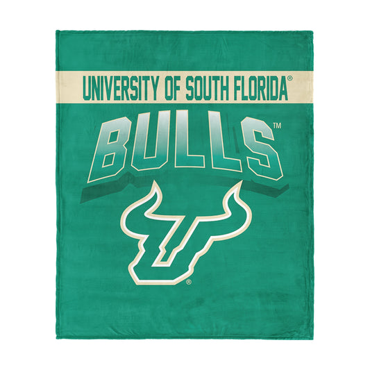 South Florida Bulls bevel silk touch throw blanket