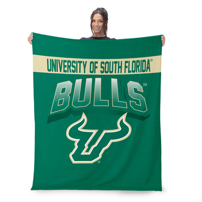 South Florida Bulls large throw blanket