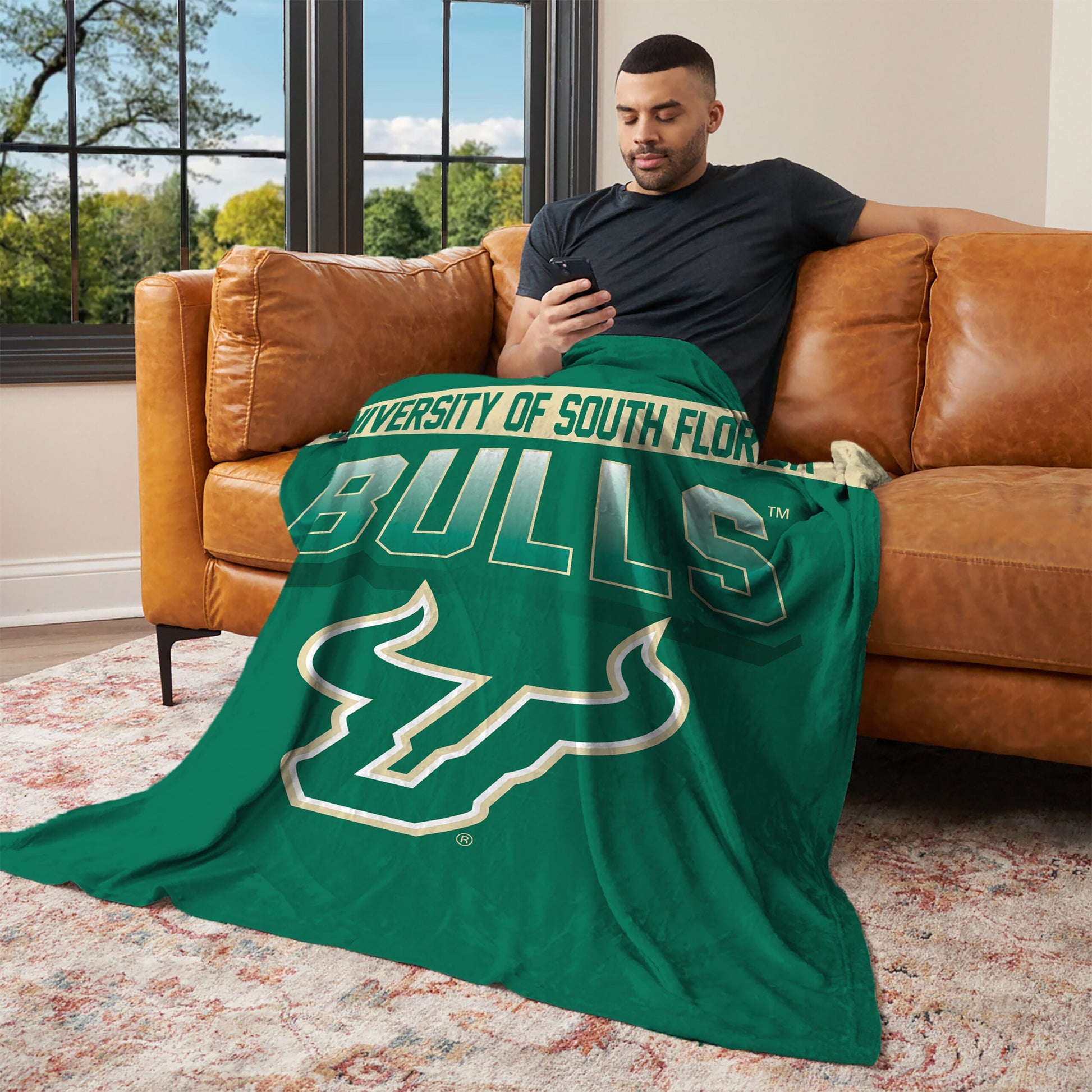South Florida Bulls bevel lounging throw blanket