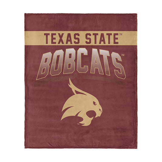 Texas State Bobcats bevel silk touch throw blanket