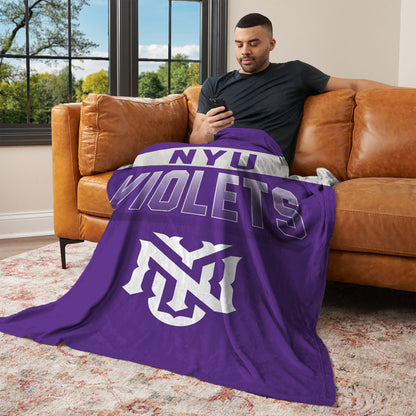 NYU Violets bevel lounging throw blanket