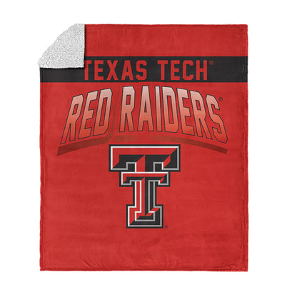 Texas Tech Red Raiders BEVEL 50 X 60 SHERPA Throw Blanket