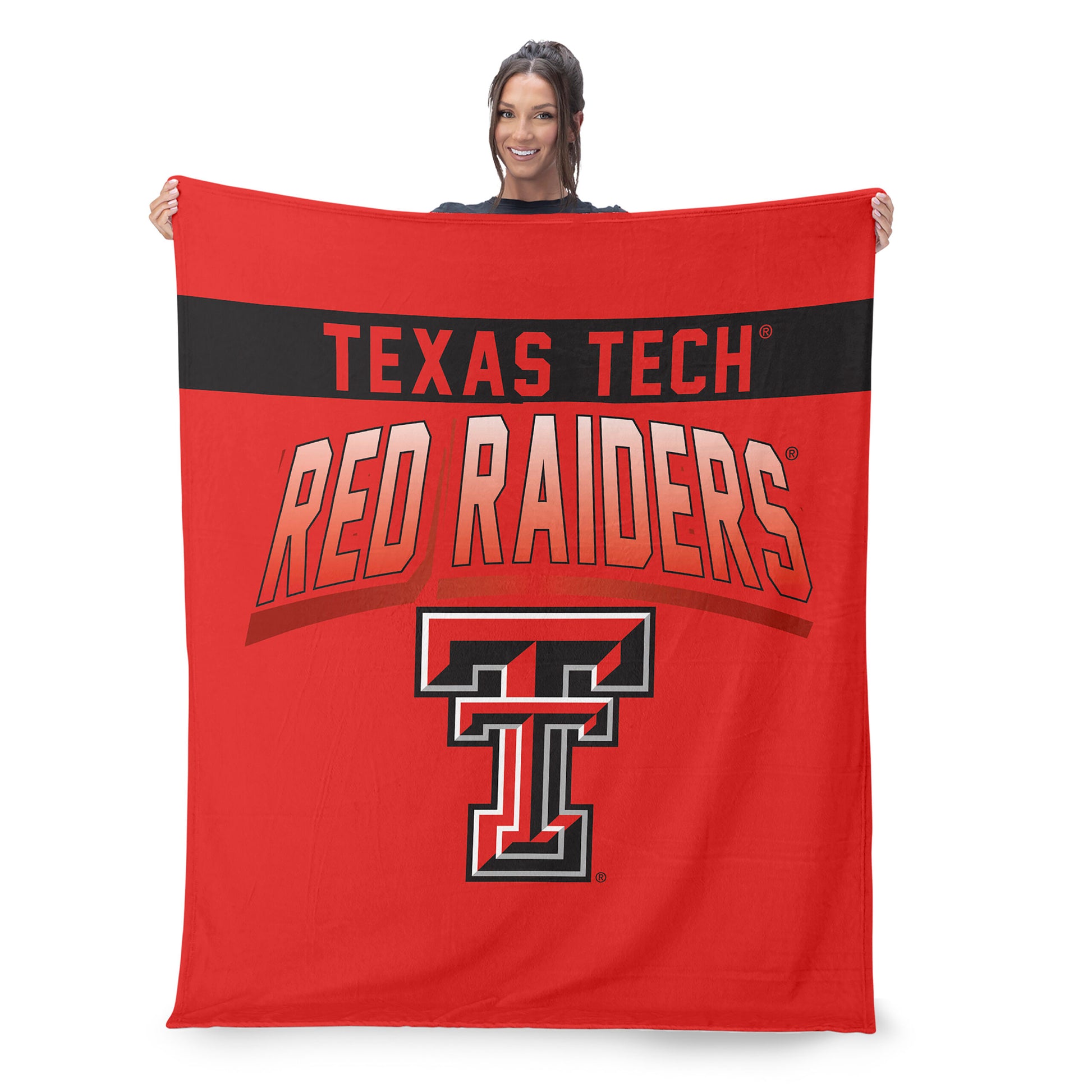 Texas Tech Red Raiders BEVEL 50 X 60 SHERPA Throw Blanket Lifestyle