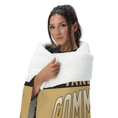 Vanderbilt Commodores BEVEL 50 X 60 SHERPA Snuggler Throw Blanket 