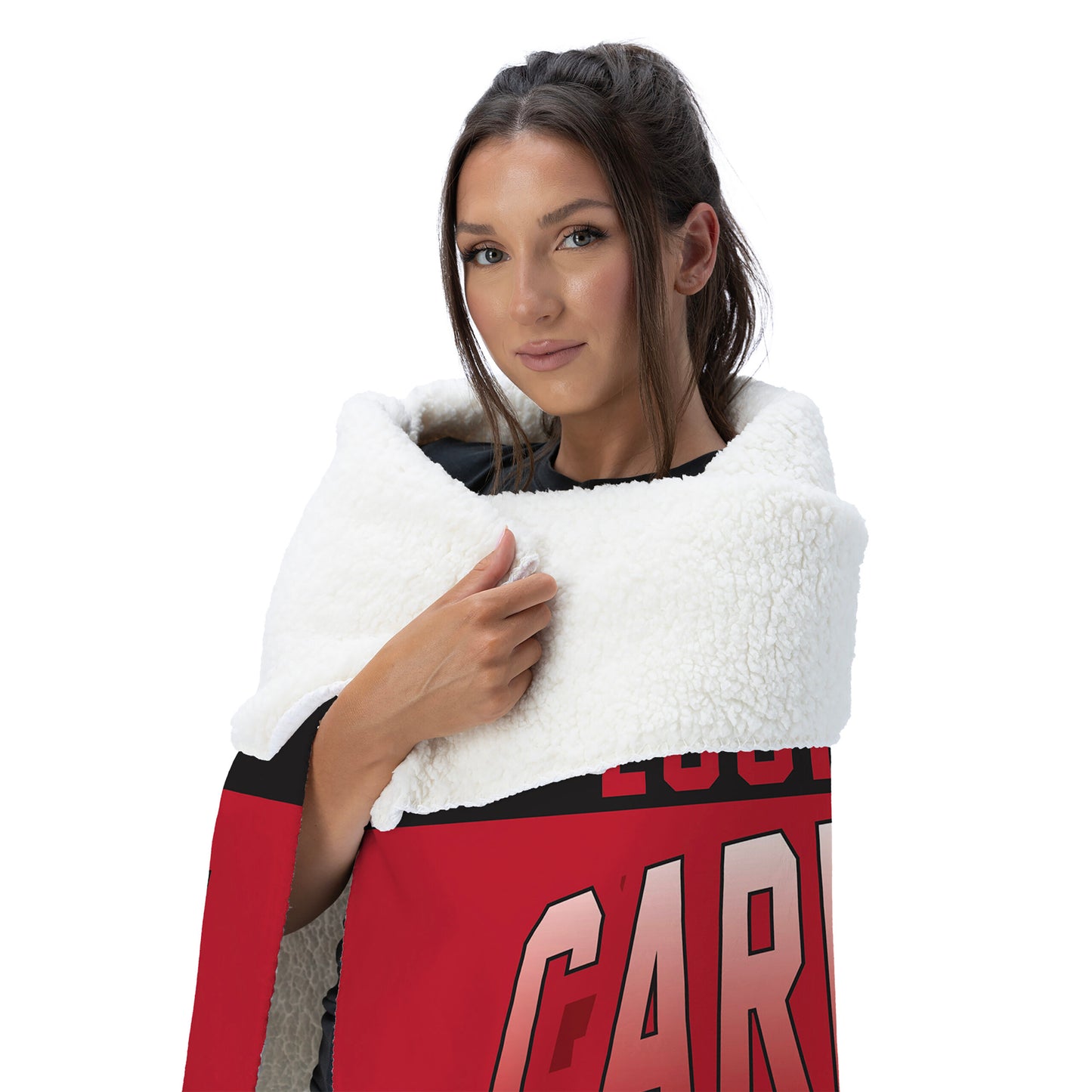 Louisville Cardinals BEVEL 50 X 60 SHERPA Snuggler Throw Blanket 