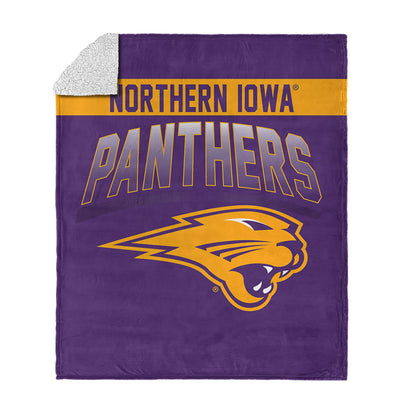 Northern Iowa Panthers BEVEL 50 X 60 SHERPA Throw Blanket