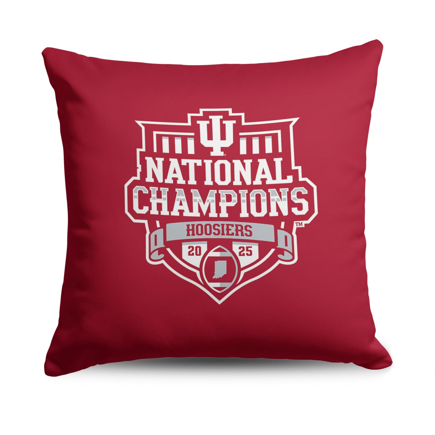 Indiana Hoosiers National Champions Logo throw pillow