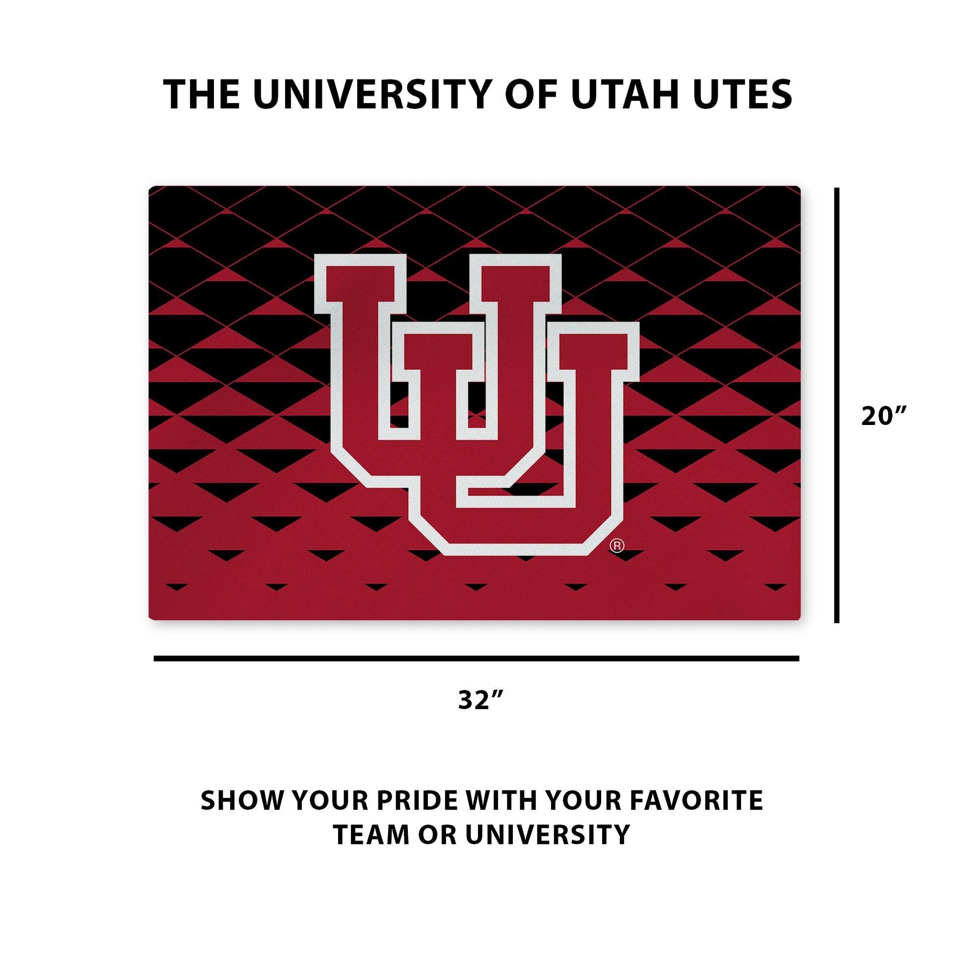 Utah Utes Washable Rug Dimensions