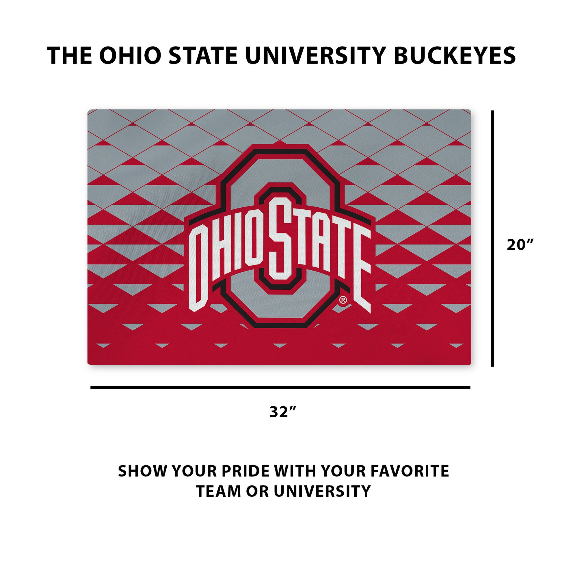 Ohio State Buckeyes Washable Rug Dimensions
