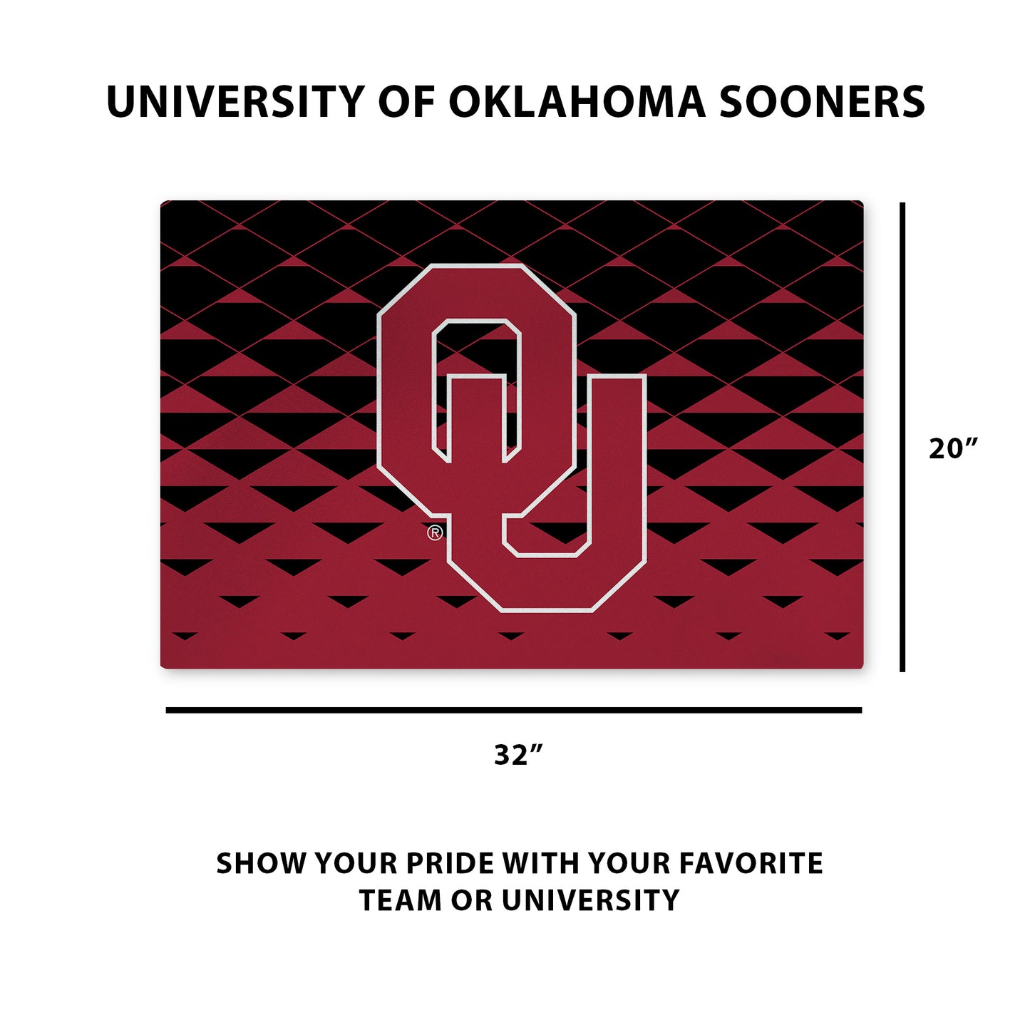 Oklahoma Sooners Washable Rug Dimensions