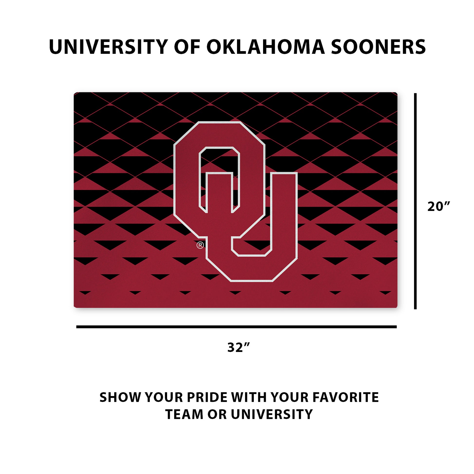 Oklahoma Sooners Washable Rug Dimensions