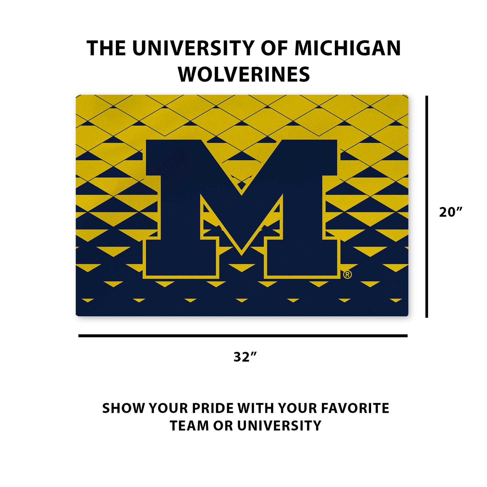 Michigan Wolverines Washable Rug Dimensions