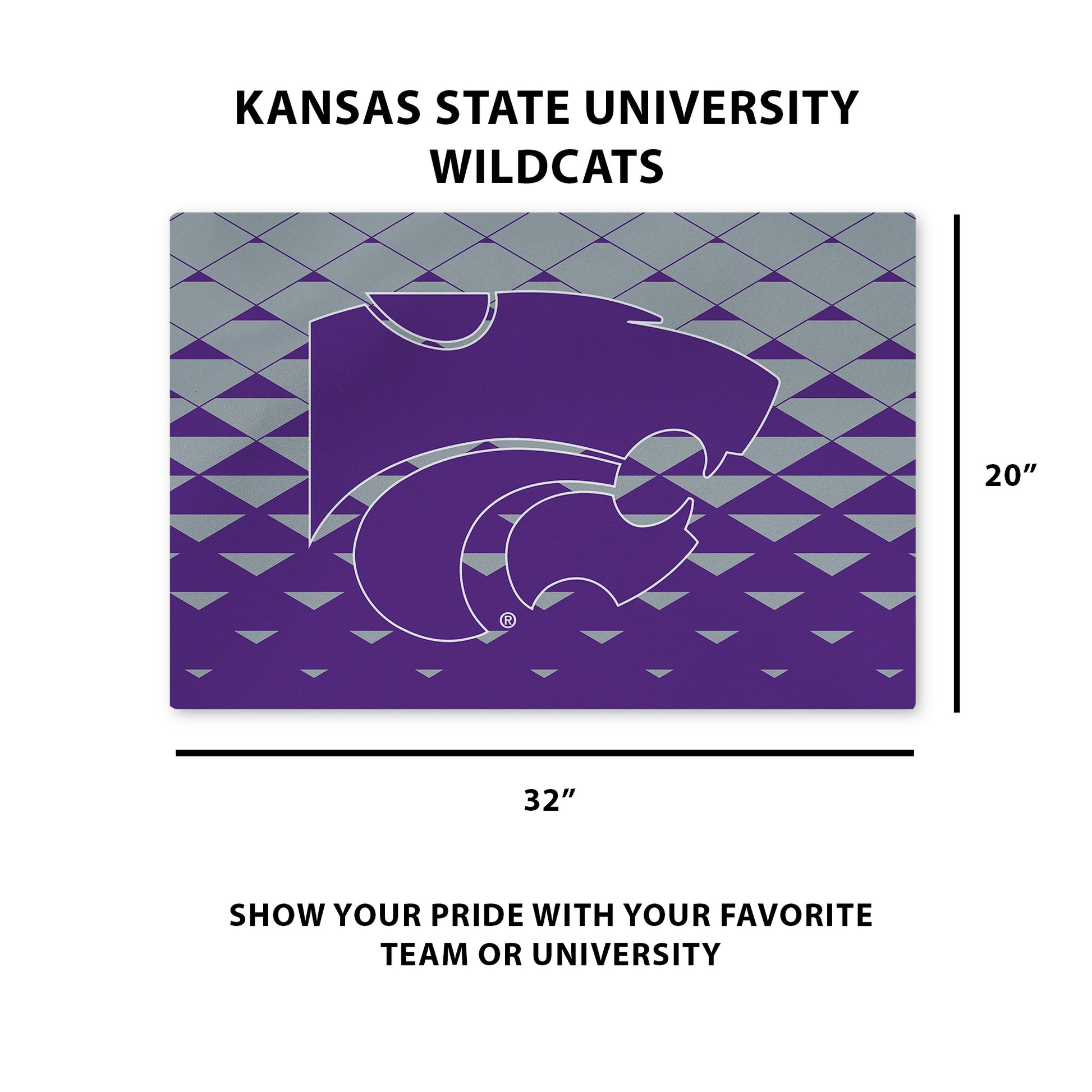 Kansas State Wildcats Washable Rug Dimensions