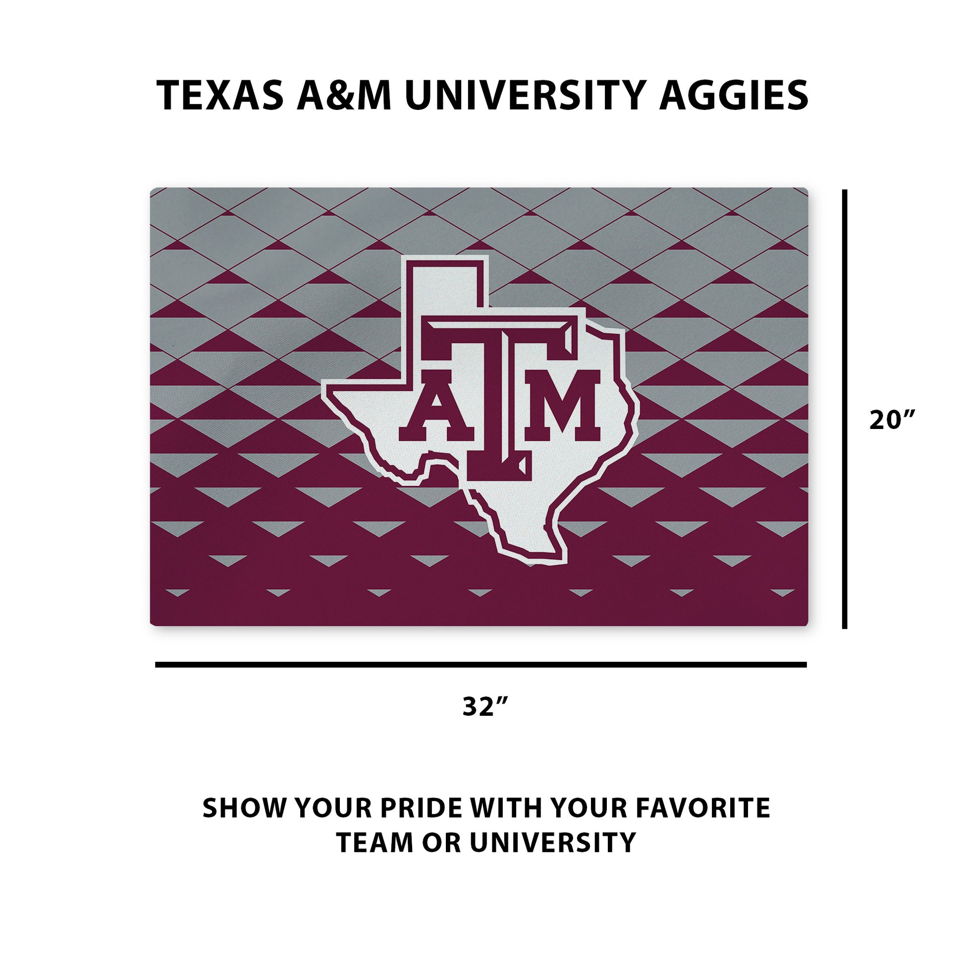 Texas A&M Aggies Washable Rug Dimensions
