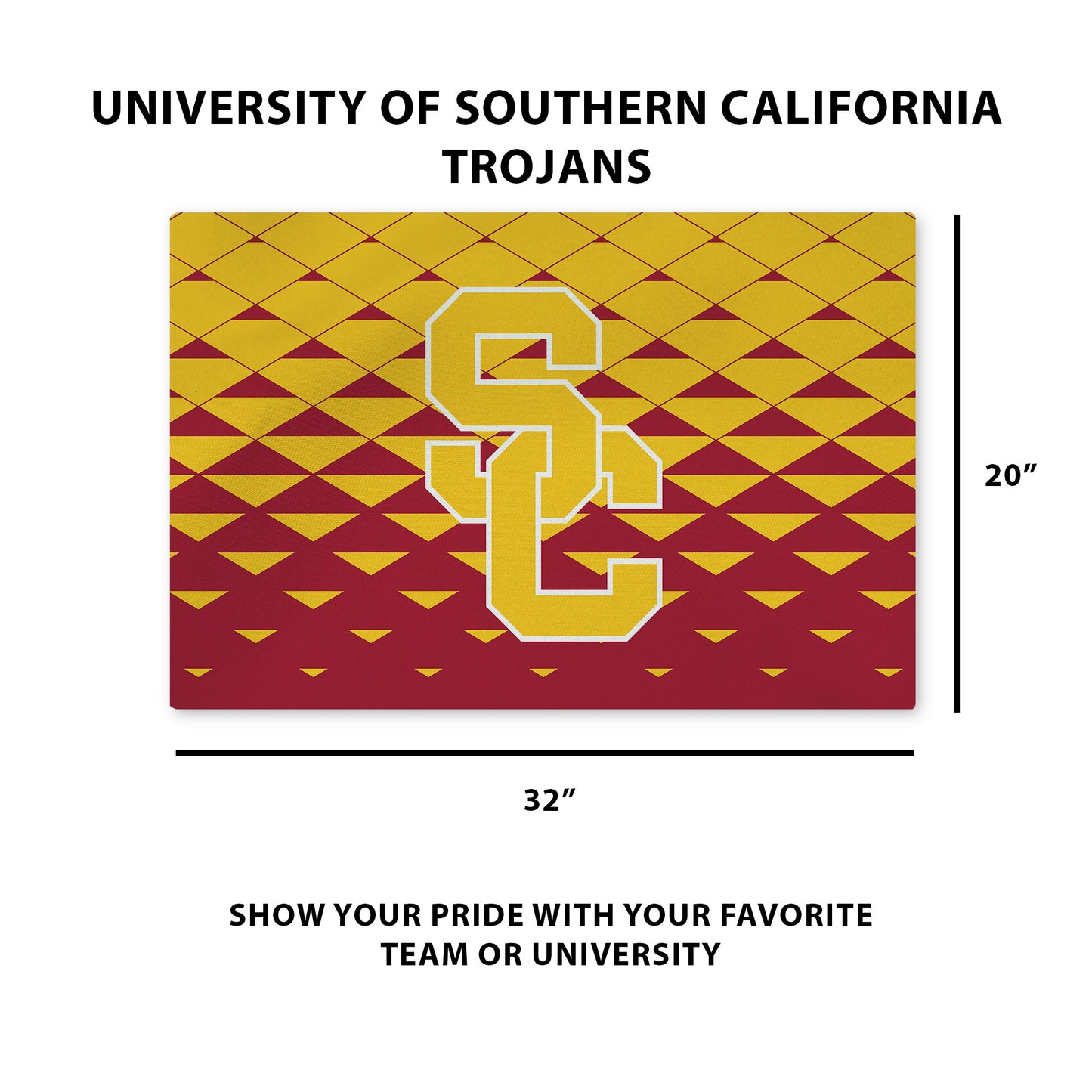 USC Trojans Washable Rug Dimensions
