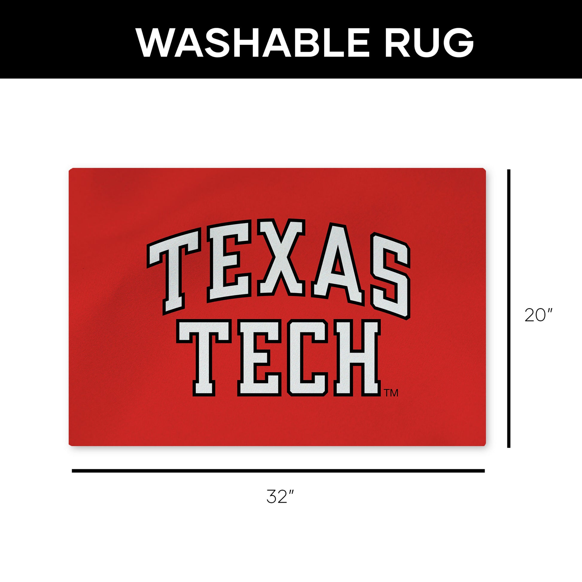 Texas Tech Red Raiders Washable Rug Dimensions