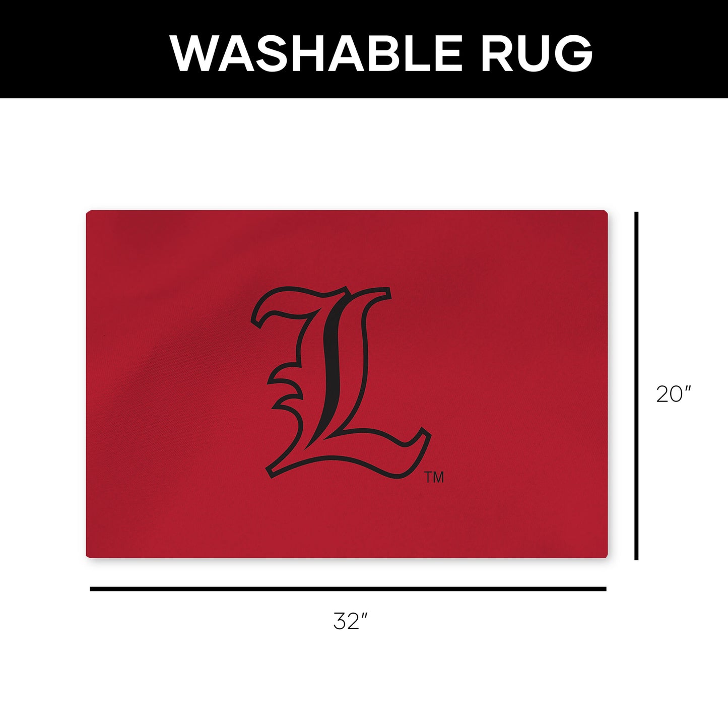 Louisville Cardinals Washable Rug Dimensions