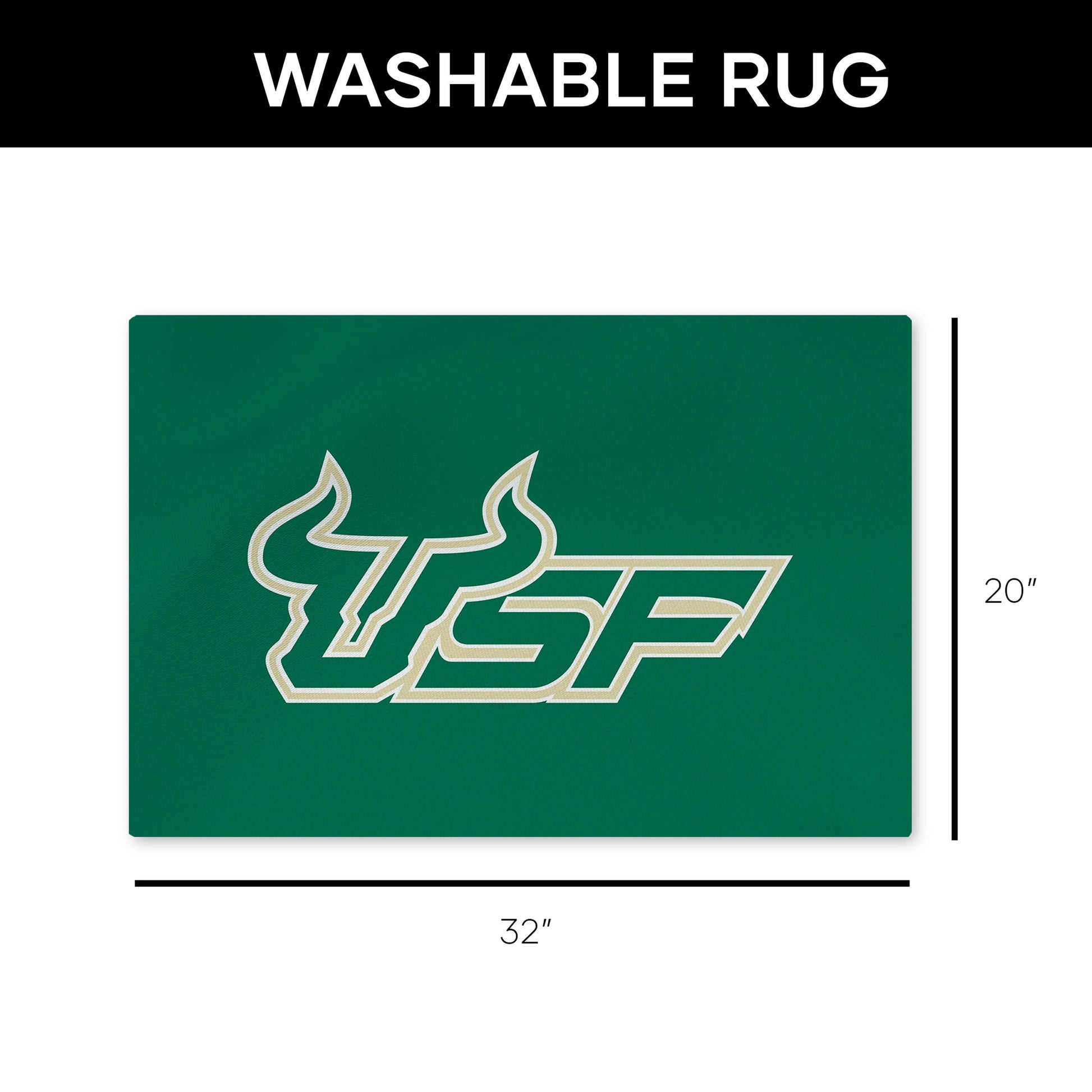 South Florida Bulls Washable Rug Dimensions