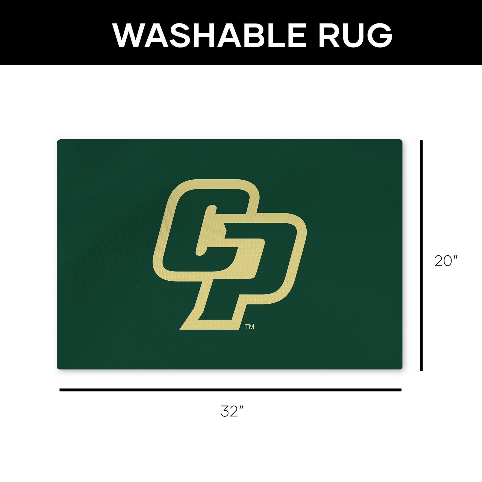 Cal Poly Mustangs Washable Rug Dimensions