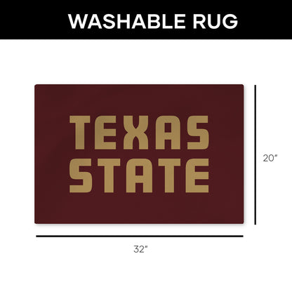 Texas State Bobcats Washable Rug Dimensions
