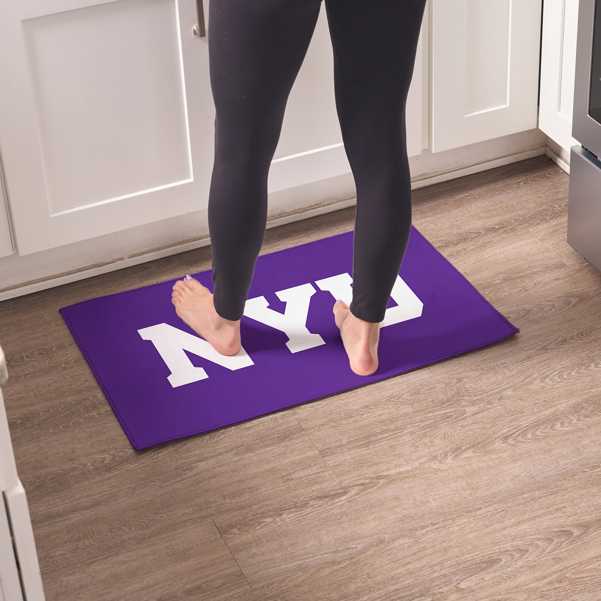 NYU Violets floor mat