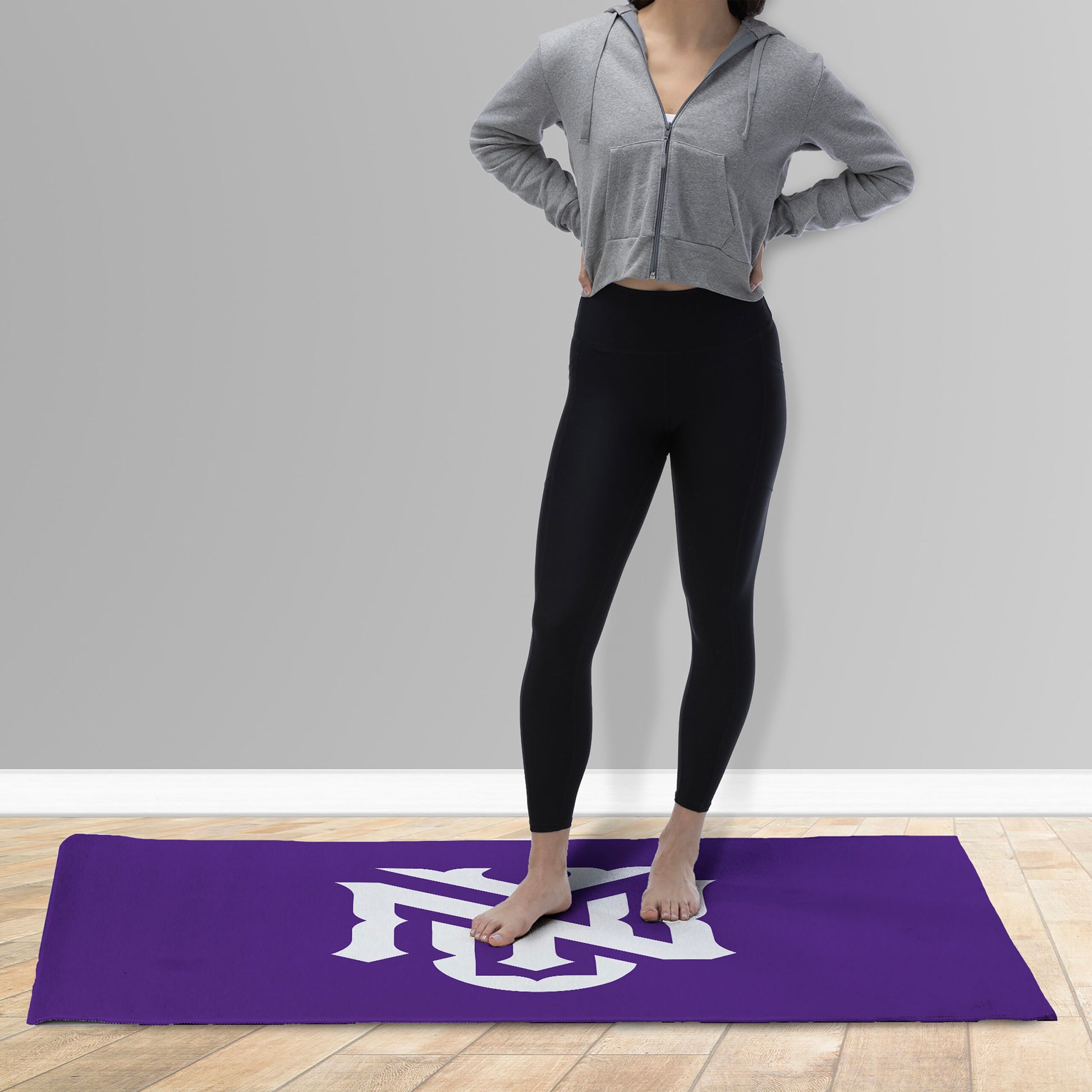 NYU Violets large floor mat