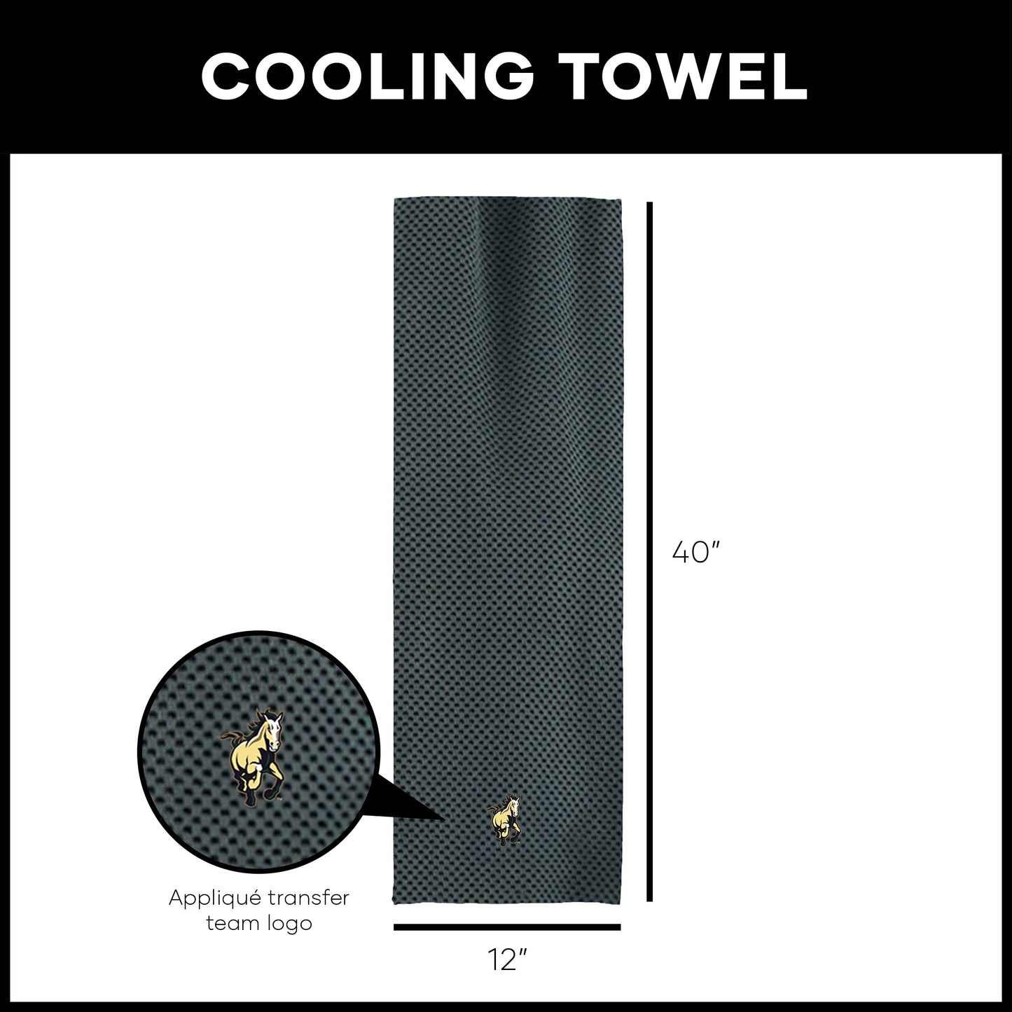 Cal Poly Mustangs Cooling Workout Towel Dimensions