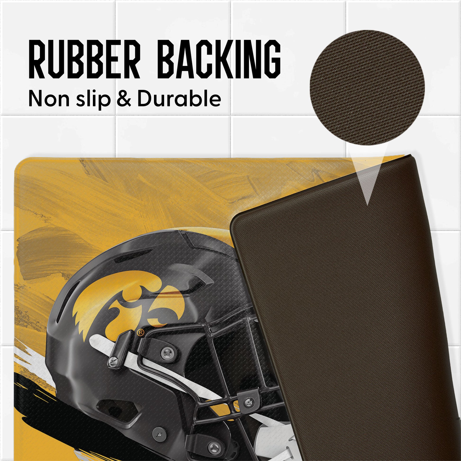 Iowa Hawkeyes embossed floor mat