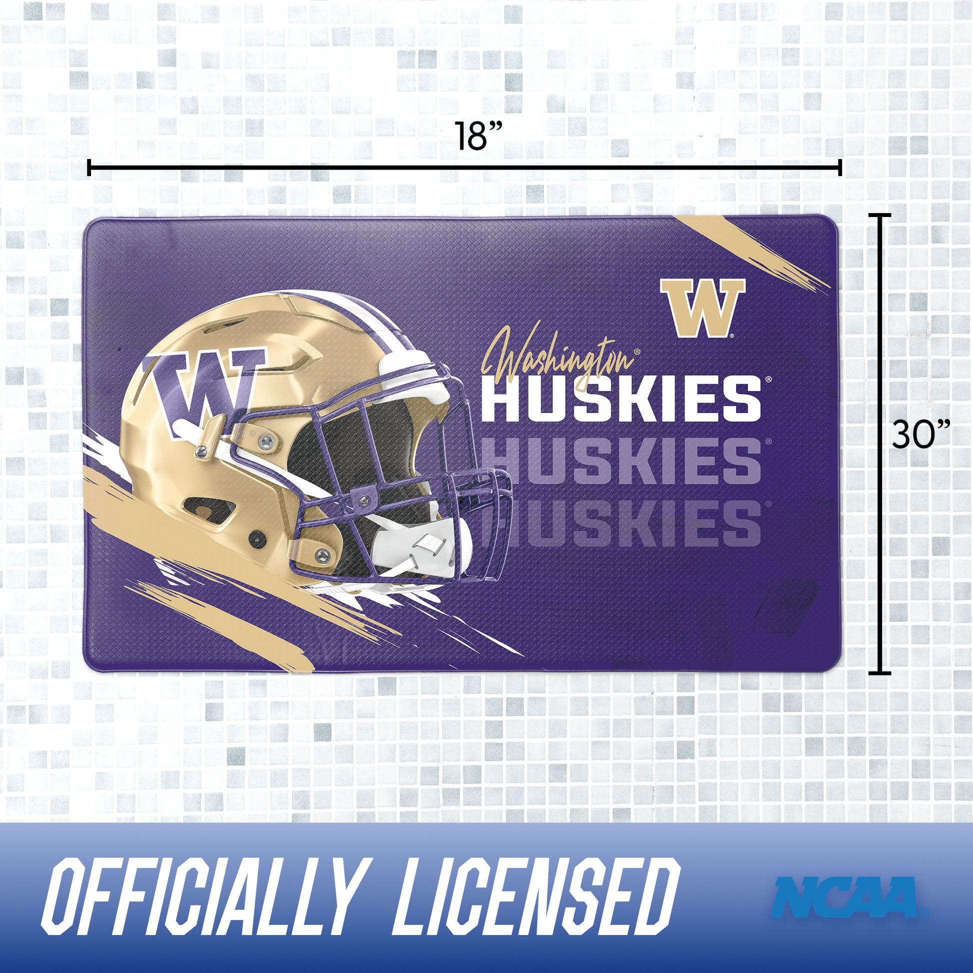 Washington Huskies bath rug dimensions