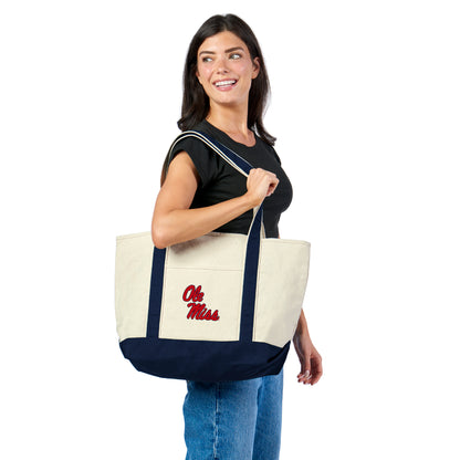 Mississippi Rebels Canvas Tote Lifestyle
