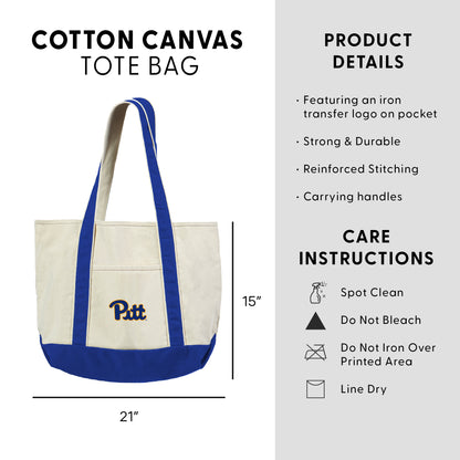 Pittsburgh Panthers Logo Canvas Tote Dimensions