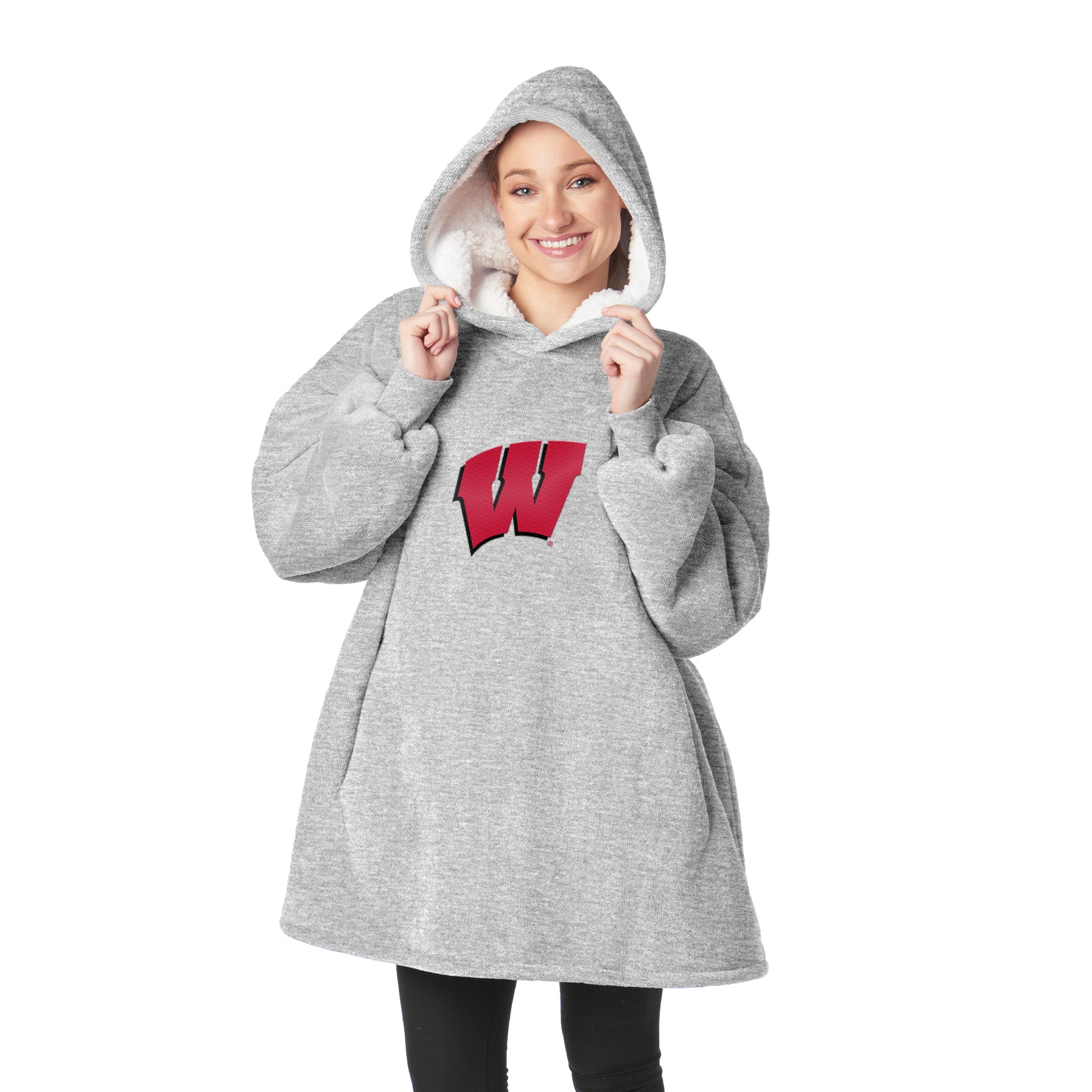 Wisconsin Badgers Sherpa Fleece hoody back