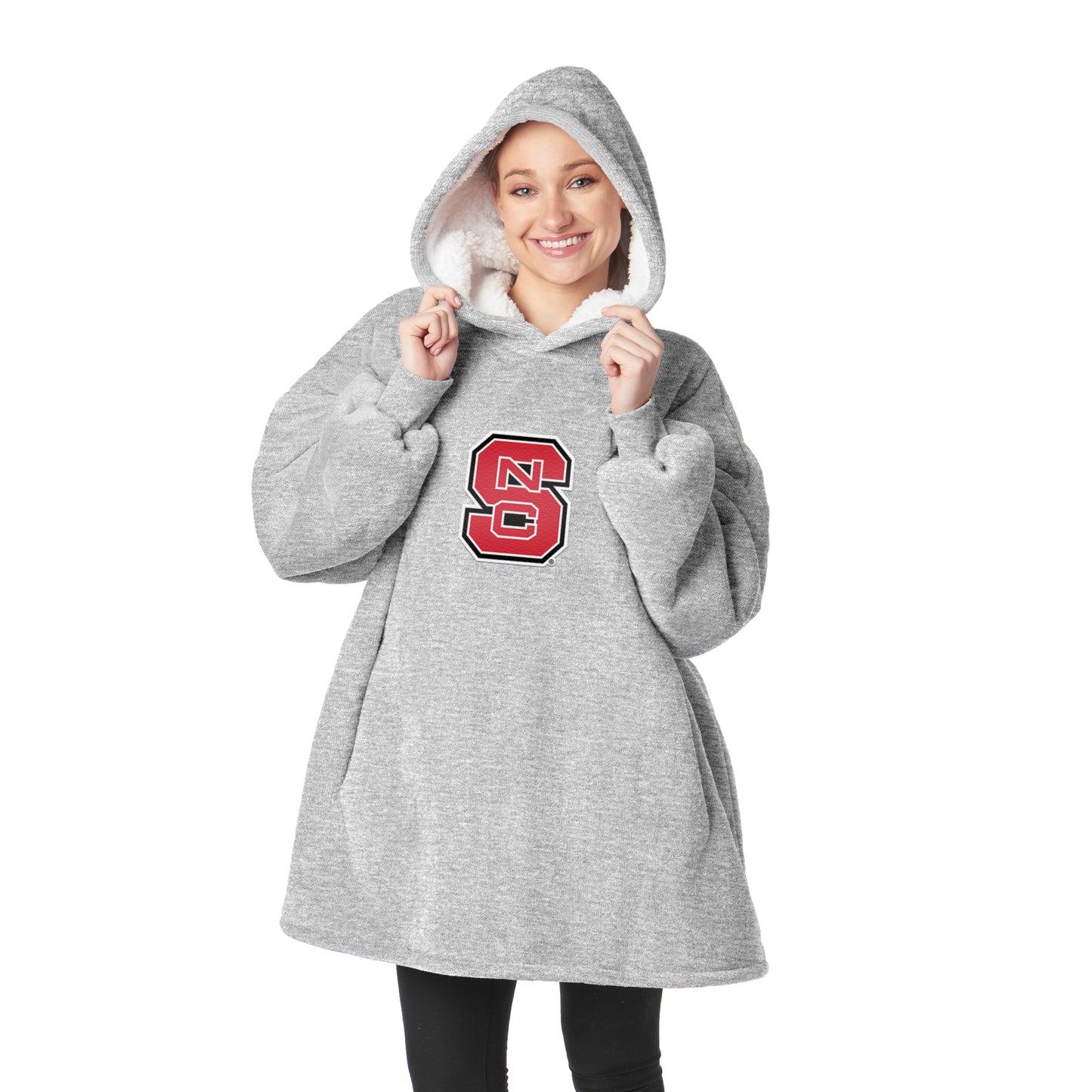 NC State Wolfpack Sherpa Fleece hoody back