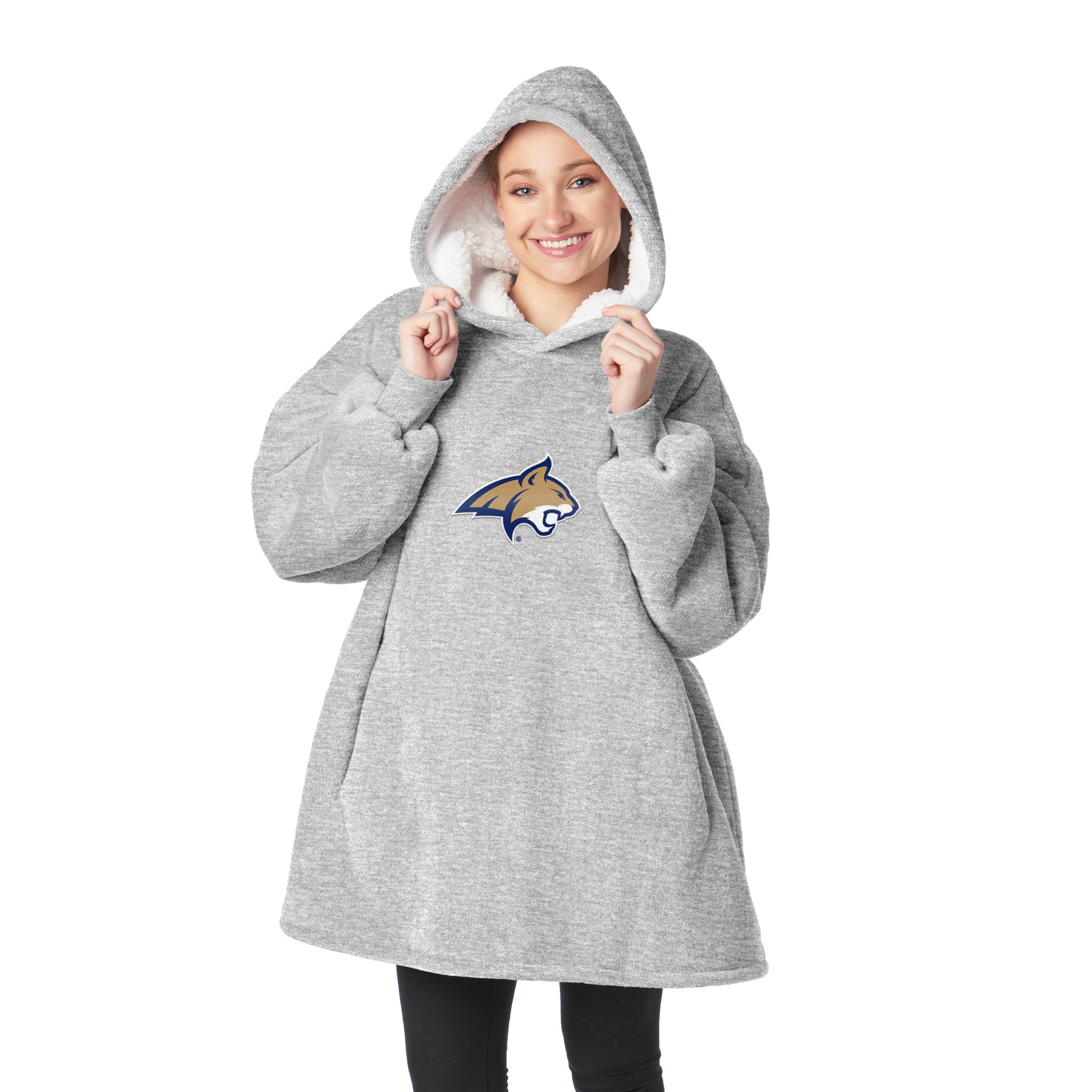 Montana State Bobcats Sherpa Fleece hoody back