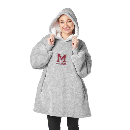 Morehouse Maroons Sherpa Fleece hoody back