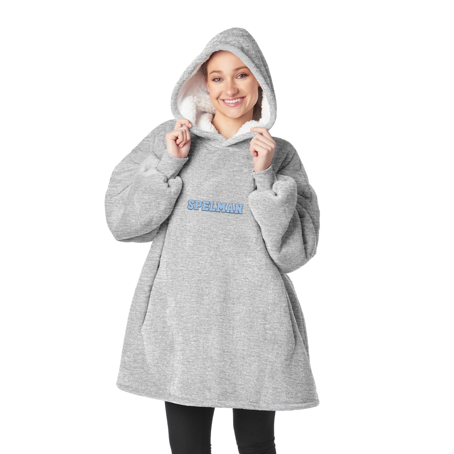 Spelman Jaguars Sherpa Fleece hoody back