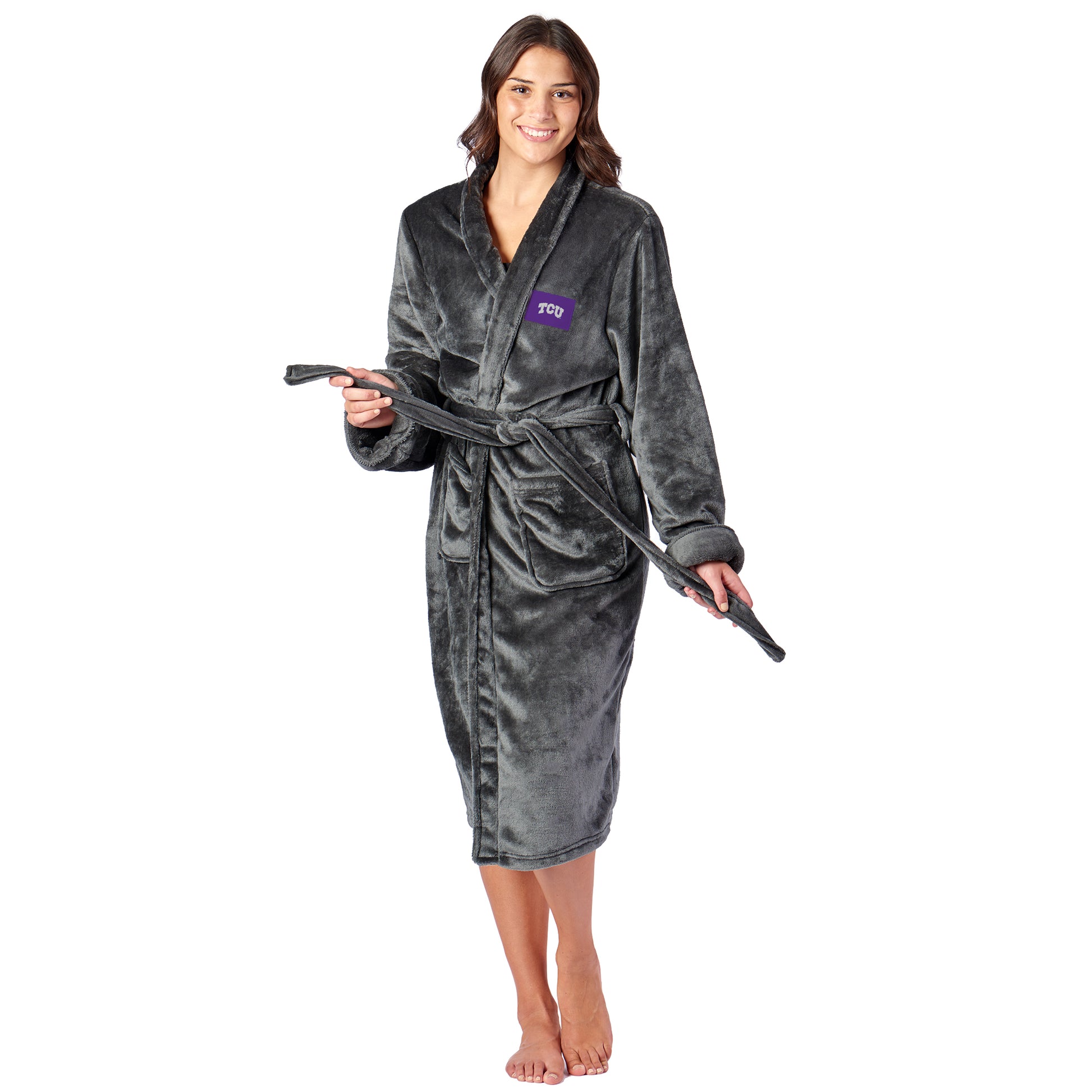 TCU Horned Frogs Womens SHERPA bathrobe
